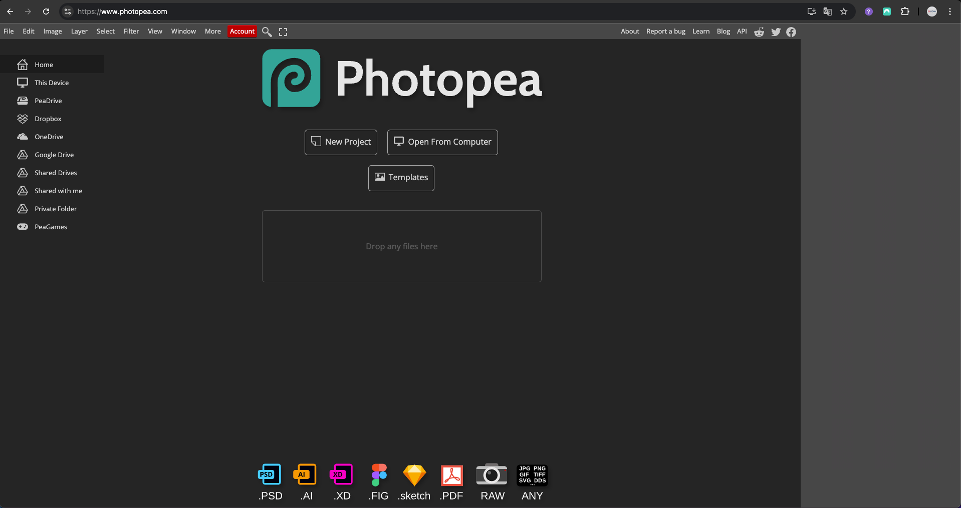 Photopea, alternatif Photoshop